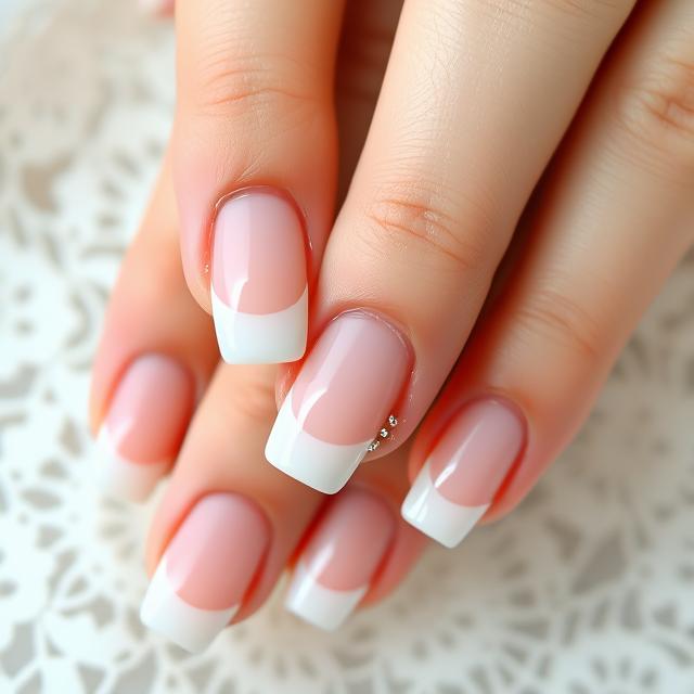 Bridal Soft French with Tiny Gems