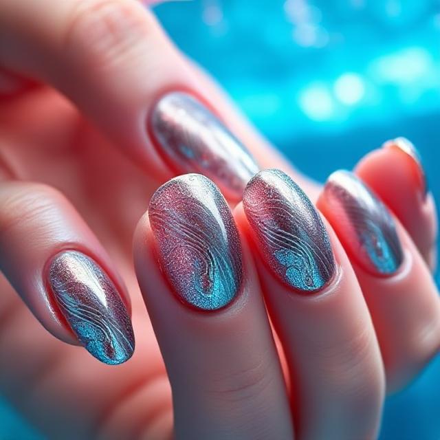 Chrome 3D Wave Texture