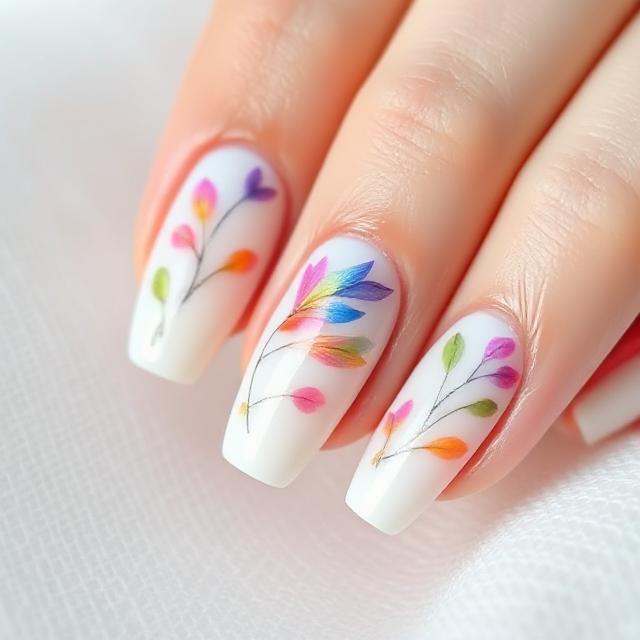 Milky White with Rainbow Bloom
