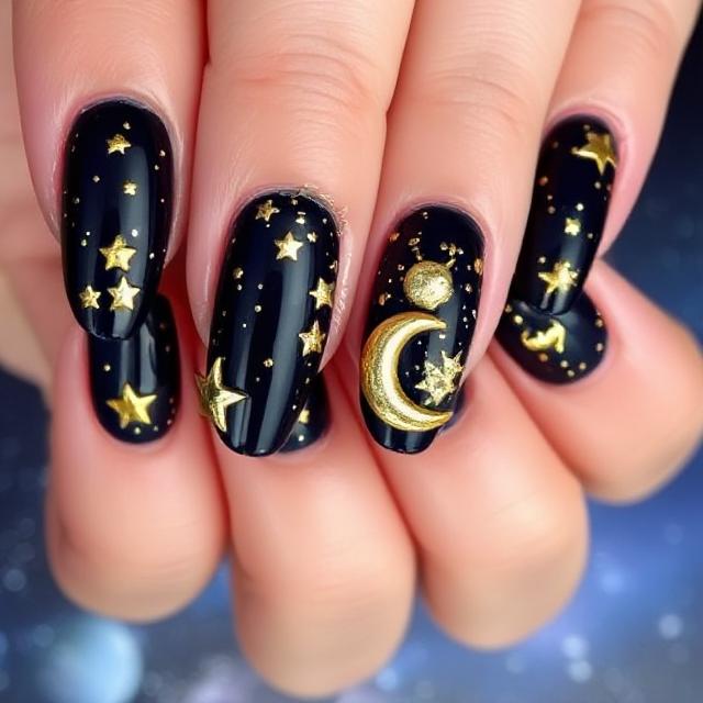 Sculpted Star Nail Accents