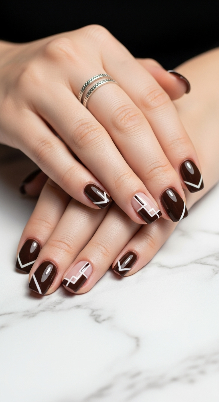 Neutral Brown Nails