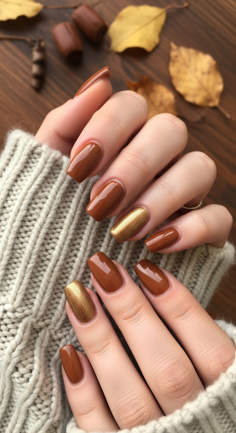 25 Stunning Brown Nail Art Ideas